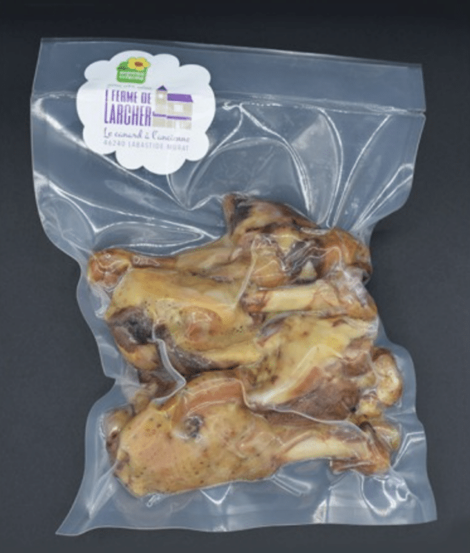 Manchons de Canard confits sous-vide X4 450G 1 manchons de canard confits