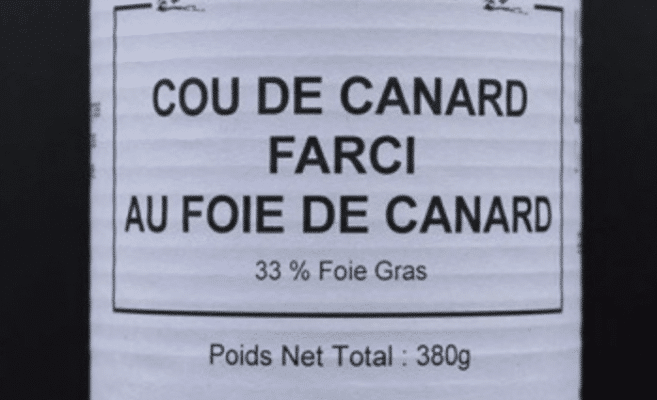 Cou de Canard Farçi au Foie Gras (33%) 380G